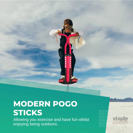 Red Pogo Stick Kids - Childrens Jumping Jackhammer Exercise Hopper Toy - Baby & Kids > Baby & Kid’s Toys > Outdoor Play