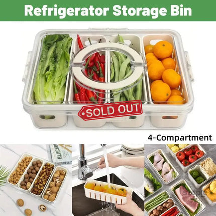 Refrigerator Crisper Storage Box Food Organizer Container for Kitchen Fridge - Home & Garden > Kitchenware > Food