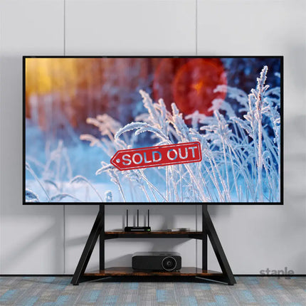 Reinforced Metal 40-100’’ Tv Floor Stand 2 Tier Shelf Tv Mount Adjustable Height - Appliances > TV > TVs & Accessories