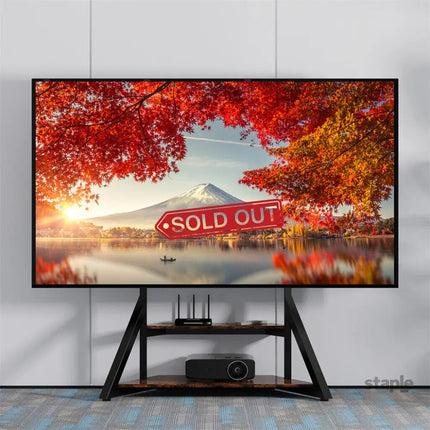 Reinforced Metal 40-100’’ Tv Floor Stand 2 Tier Shelf Tv Mount Adjustable Height - Appliances > TV > TVs & Accessories