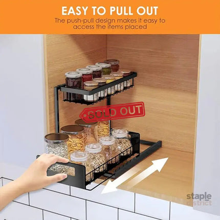 Removable Kitchen Cabinet Sink Storage Rack with Drawable Basket Organizer Shelf - Baby & Kids > Kid’s Furniture > Toy