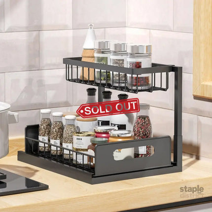 Removable Kitchen Cabinet Sink Storage Rack with Drawable Basket Organizer Shelf - Baby & Kids > Kid’s Furniture > Toy