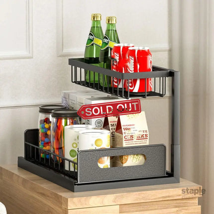 Removable Kitchen Cabinet Sink Storage Rack with Drawable Basket Organizer Shelf - Baby & Kids > Kid’s Furniture > Toy