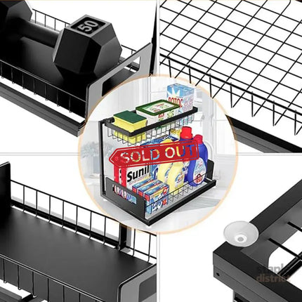 Removable Kitchen Cabinet Sink Storage Rack with Drawable Basket Organizer Shelf - Baby & Kids > Kid’s Furniture > Toy
