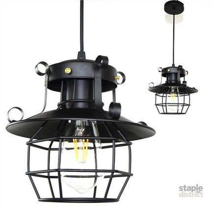 Retro Iron Cage Chandelier Personality Bar Cafe Decorative Light without Light Source - Home & Garden > Lighting >