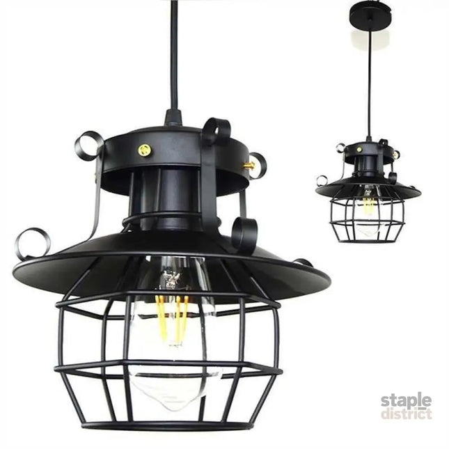 Retro Iron Cage Chandelier Personality Bar Cafe Decorative Light without Light Source - Home & Garden > Lighting >