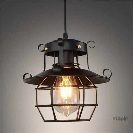 Retro Iron Cage Chandelier Personality Bar Cafe Decorative Light without Light Source - Home & Garden > Lighting >
