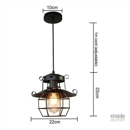 Retro Iron Cage Chandelier Personality Bar Cafe Decorative Light without Light Source - Home & Garden > Lighting >