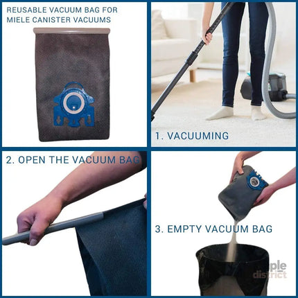 Reusable Vacuum Cloth Bags for Miele GN & FJM Vacuum Cleaners - Appliances > Vacuum Cleaners > Vacuum Cleaner