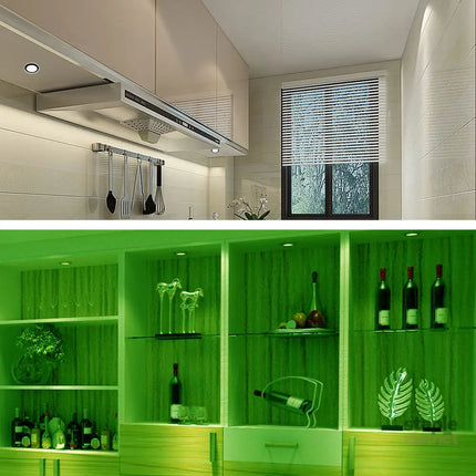 RGB Single LED Kitchen Under Cabinet Puck Light,Color Changing LED Under Cabinet Lights Kit,Aluminum Slim Multi Color