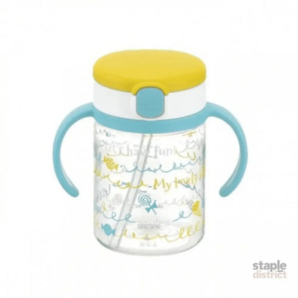 Richell - Aqulea Clear Straw Bottle Mug 200ml Yellow Candy-2006733335921037312