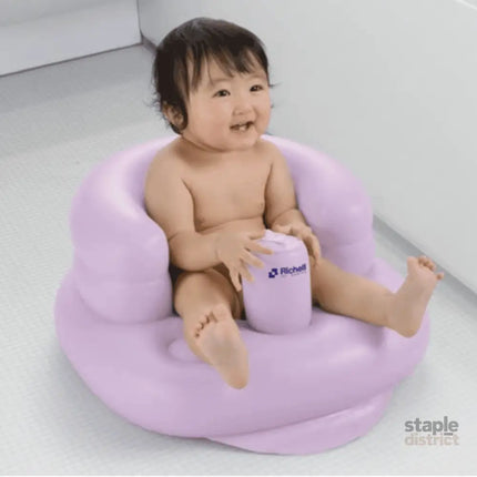 Richell Inflatable Soft Baby Chair Purple Purple-2006733337519067138