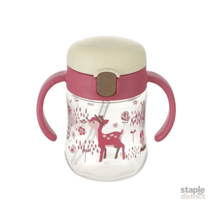 Richell Sippy Cup 200ml Pink Deer-2006733447476940800