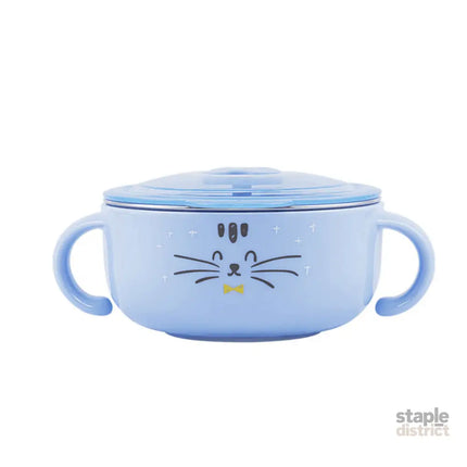 Richell Stainless Steel Bowl 370ml Blue-2006733336554377216
