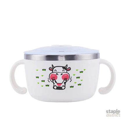 Richell Stainless Steel Bowl 480ml White-2006733336868950016