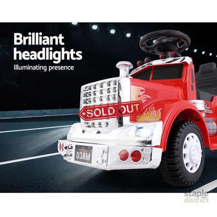 Rigo Kids Electric Ride On Car Truck Motorcycle Motorbike Toy Cars 6V Red - Baby & Kids > Ride On Cars Go-karts & Bikes