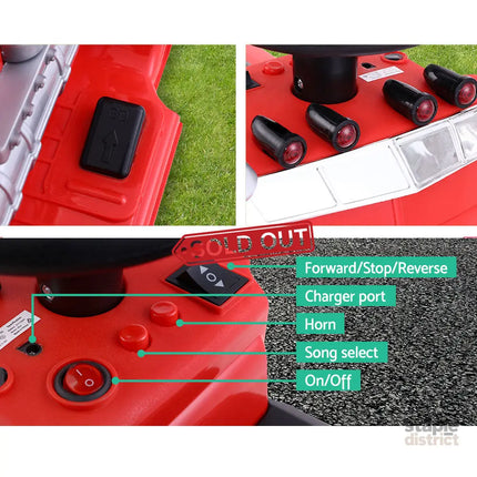 Rigo Kids Electric Ride On Car Truck Motorcycle Motorbike Toy Cars 6V Red - Baby & Kids > Ride On Cars Go-karts & Bikes