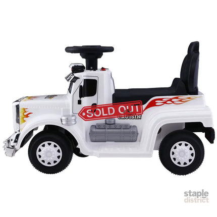 Rigo Kids Electric Ride On Car Truck Motorcycle Motorbike Toy Cars 6V White - Baby & Kids > Ride On Cars Go-karts &