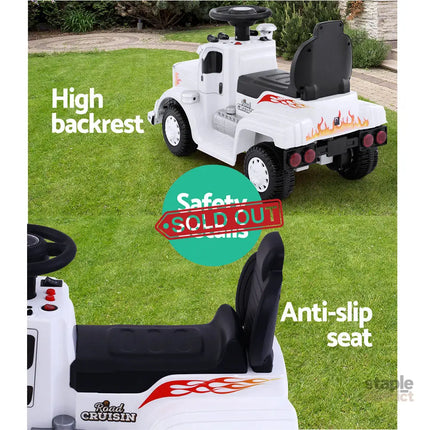 Rigo Kids Electric Ride On Car Truck Motorcycle Motorbike Toy Cars 6V White - Baby & Kids > Ride On Cars Go-karts &