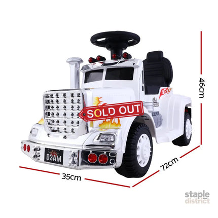 Rigo Kids Electric Ride On Car Truck Motorcycle Motorbike Toy Cars 6V White - Baby & Kids > Ride On Cars Go-karts &