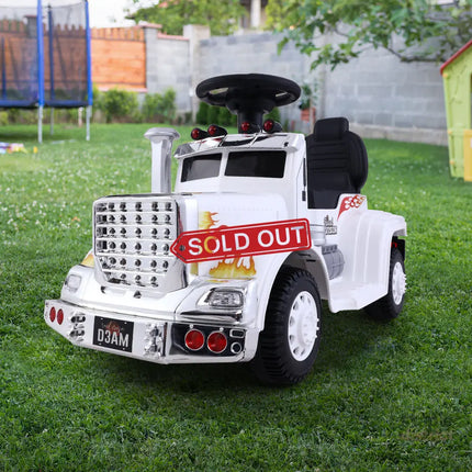 Rigo Kids Electric Ride On Car Truck Motorcycle Motorbike Toy Cars 6V White - Baby & Kids > Ride On Cars Go-karts &