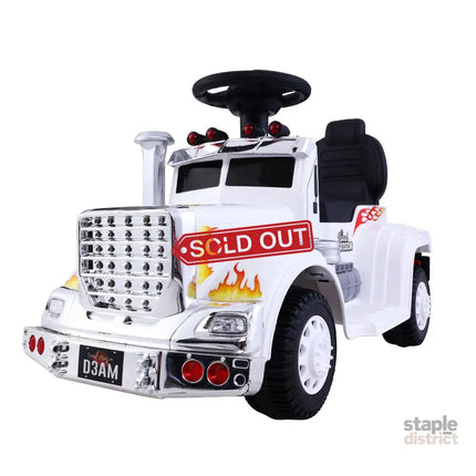 Rigo Kids Electric Ride On Car Truck Motorcycle Motorbike Toy Cars 6V White - Baby & Kids > Ride On Cars Go-karts &
