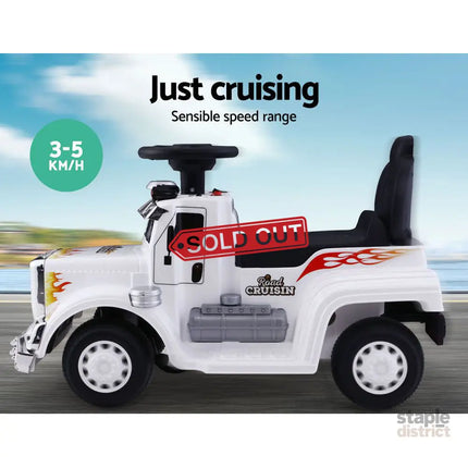 Rigo Kids Electric Ride On Car Truck Motorcycle Motorbike Toy Cars 6V White - Baby & Kids > Ride On Cars Go-karts &