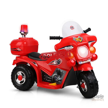 Rigo Kids Electric Ride On Police Motorcycle Motorbike 6V Battery Red - Baby & Kids > Ride On Cars Go-karts & Bikes >