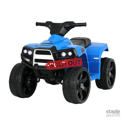 Rigo Kids Ride On ATV Quad Motorbike Car 4 Wheeler Electric Toys Battery Blue - Baby & Kids > Ride On Cars Go-karts &