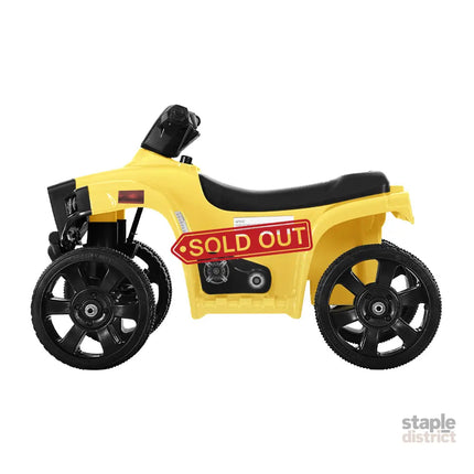 Rigo Kids Ride On ATV Quad Motorbike Car 4 Wheeler Electric Toys Battery Yellow - Baby & Kids > Ride On Cars Go-karts &