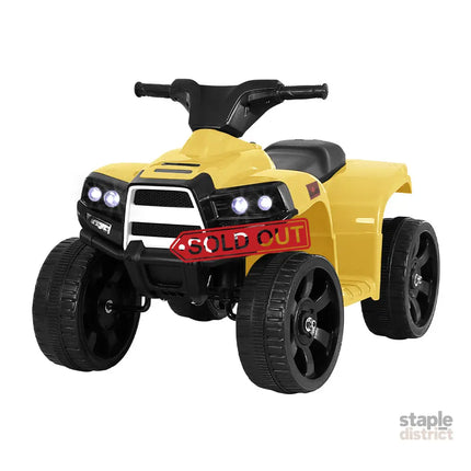 Rigo Kids Ride On ATV Quad Motorbike Car 4 Wheeler Electric Toys Battery Yellow - Baby & Kids > Ride On Cars Go-karts &