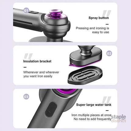 Rotatable Handheld Steamer Iron for Clothes Portable Travel Garment Iron - Appliances > Washers Dryers & Irons > Irons