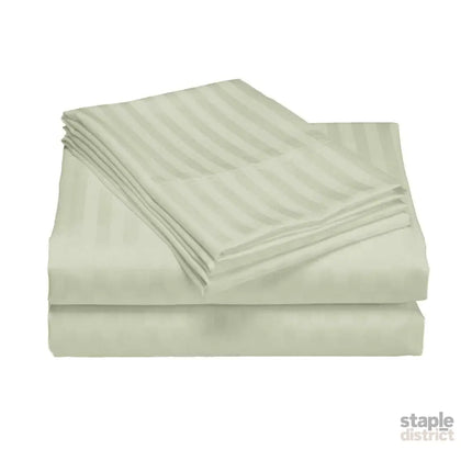 Royal Comfort 1200 Thread count Damask Stripe Cotton Blend sheet sets King Pebble-1951134870528987138