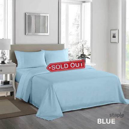 Royal Comfort 1200TC Ultrasoft 4 Piece Sheet Set - Double - Sky Blue-1951134857270792197