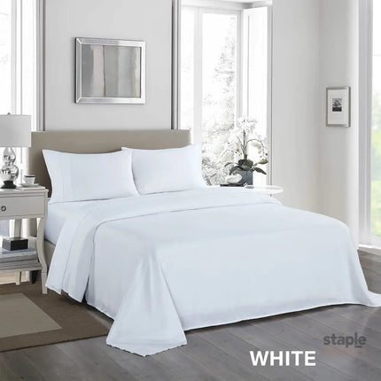 Royal Comfort 1200TC Ultrasoft 4 Piece Sheet Set - King - White-1951134858373894149