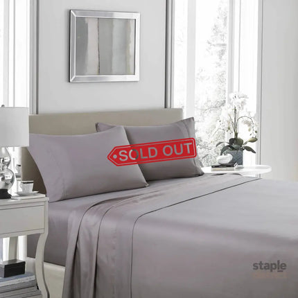 Royal Comfort 1200TC Ultrasoft 4 Piece Sheet Set - Queen - Charcoal-1951134857841217537