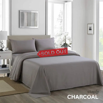 Royal Comfort 1200TC Ultrasoft 4 Piece Sheet Set - Queen - Charcoal-1951134857841217541