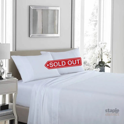 Royal Comfort 1200TC Ultrasoft 4 Piece Sheet Set - Queen - White-1951134857669251073