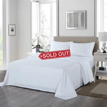 Royal Comfort 1200TC Ultrasoft 4 Piece Sheet Set - Queen - White-1951134857669251072
