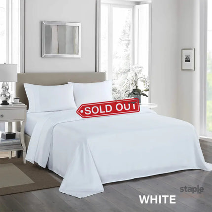 Royal Comfort 1200TC Ultrasoft 4 Piece Sheet Set - Queen - White-1951134857669251077