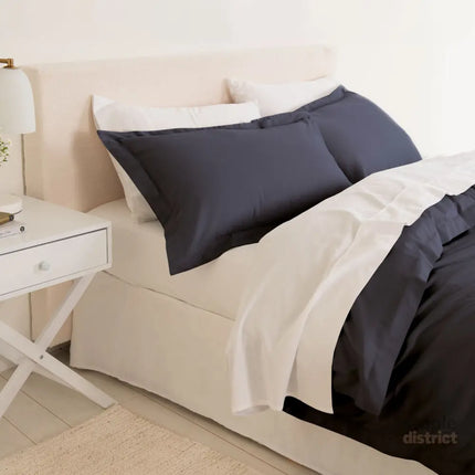 Royal Comfort - Balmain 1000TC Bamboo cotton Quilt Cover Sets (King) - Charcoal-1951134830909591553