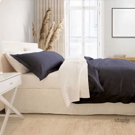 Royal Comfort - Balmain 1000TC Bamboo cotton Quilt Cover Sets (King) - Charcoal-1951134830909591554