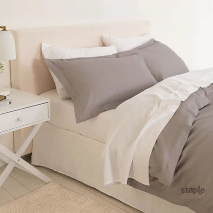 Royal Comfort - Balmain 1000TC Bamboo cotton Quilt Cover Sets (King) - Dove-1951134824400031745