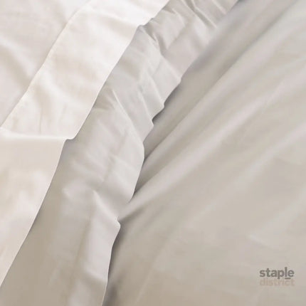 Royal Comfort - Balmain 1000TC Bamboo cotton Quilt Cover Sets (Queen) - Cool Grey-1951134829844238341