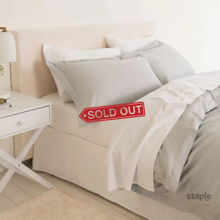 Royal Comfort - Balmain 1000TC Bamboo cotton Quilt Cover Sets (Queen) - Cool Grey-1951134829844238337