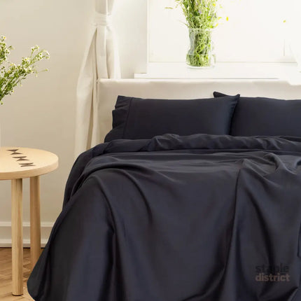 Royal Comfort - Balmain 1000TC Bamboo cotton Sheet Sets (King) - Charcoal-1951134879303471104