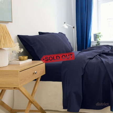 Royal Comfort - Balmain 1000TC Bamboo cotton Sheet Sets (Queen) - Royal Blue-1951134877931933698