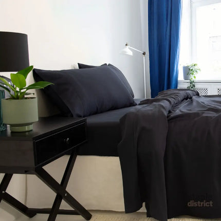 Royal Comfort - Balmain 1000TC Bamboo cotton Sheet Sets (Queen) - Charcoal-1951134878326198274