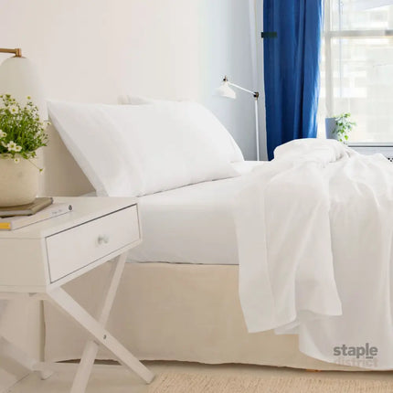 Royal Comfort - Balmain 1000TC Bamboo cotton Sheet Sets (Queen) - White-1951134852657057794