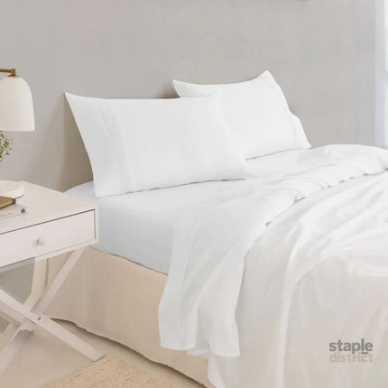 Royal Comfort - Balmain 1000TC Bamboo cotton Sheet Sets (Queen) - White-1951134852657057793